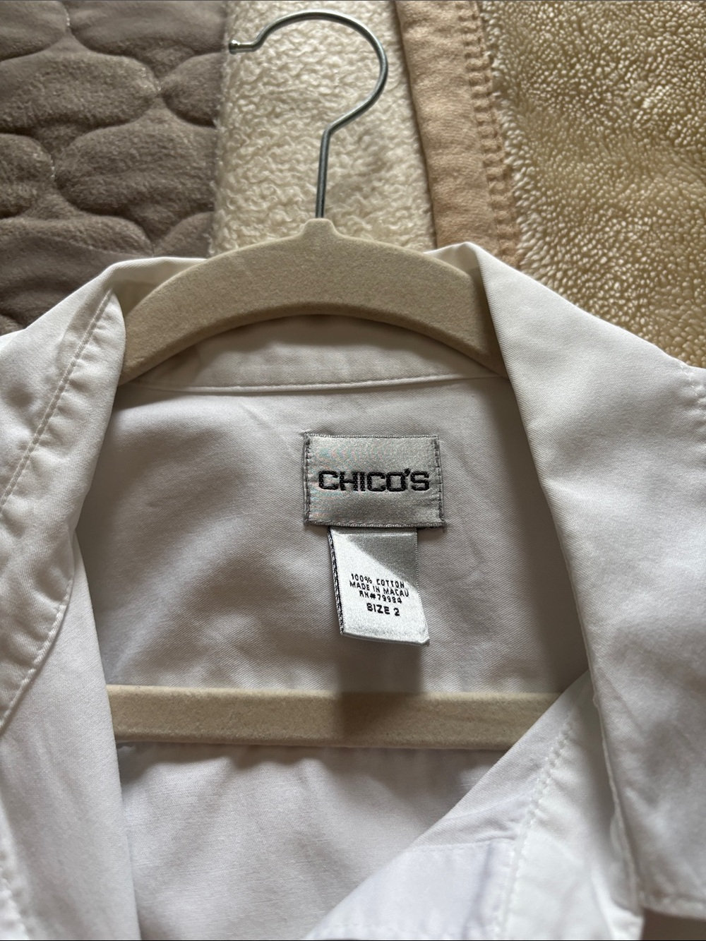 Chico's White Cotton Blazer Jacket